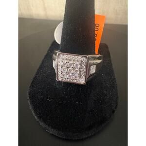 Sz 10 - Men's 2.5ct Moissanite 925 Sterling Silver Ring